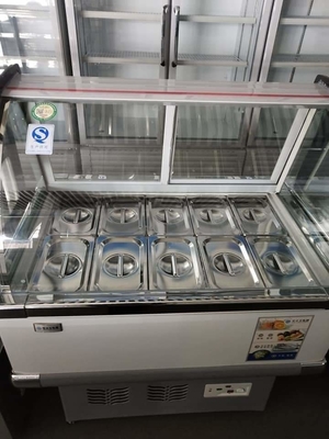 Ice Porridge Ice Cream Small Display Cabinet 8 Barrels 10 Plates