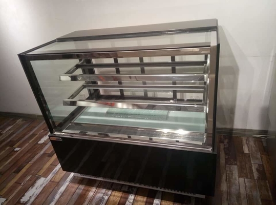 Upright Glass Door Chiller Cabinet Right Angle Rear Door Air Cooled for Cake