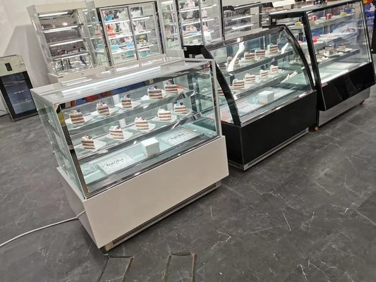 Upright Glass Door Chiller Cabinet Right Angle Rear Door Air Cooled for Cake
