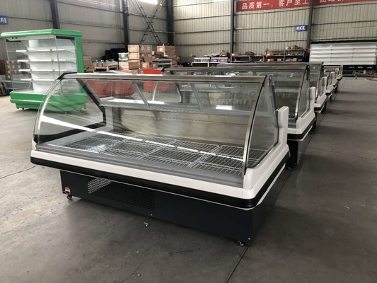 Cooked food display cabinet refrigerated preservation arc glass cover commercial large capacity