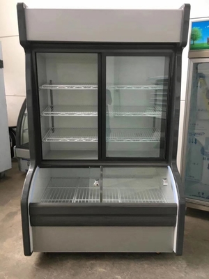 Fresh Vegetable Beverage Commercial Refrigerator Freezer Double Temperature